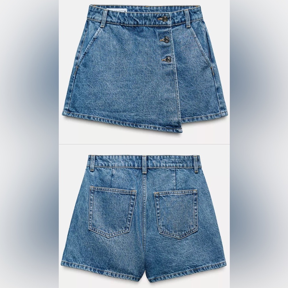 Zara Blue Denim Skort